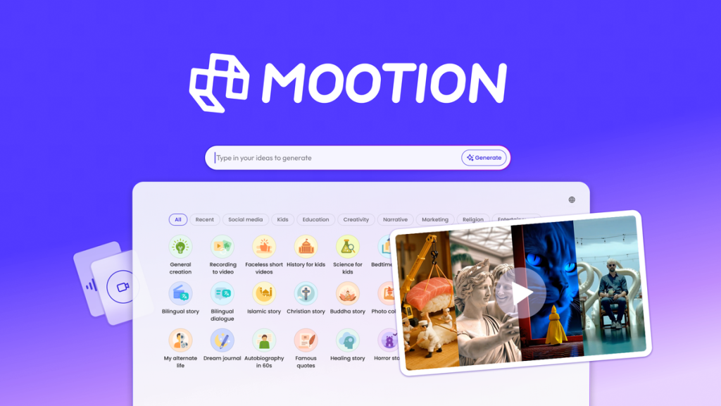 Mootion – Transform anything into pro-level videos